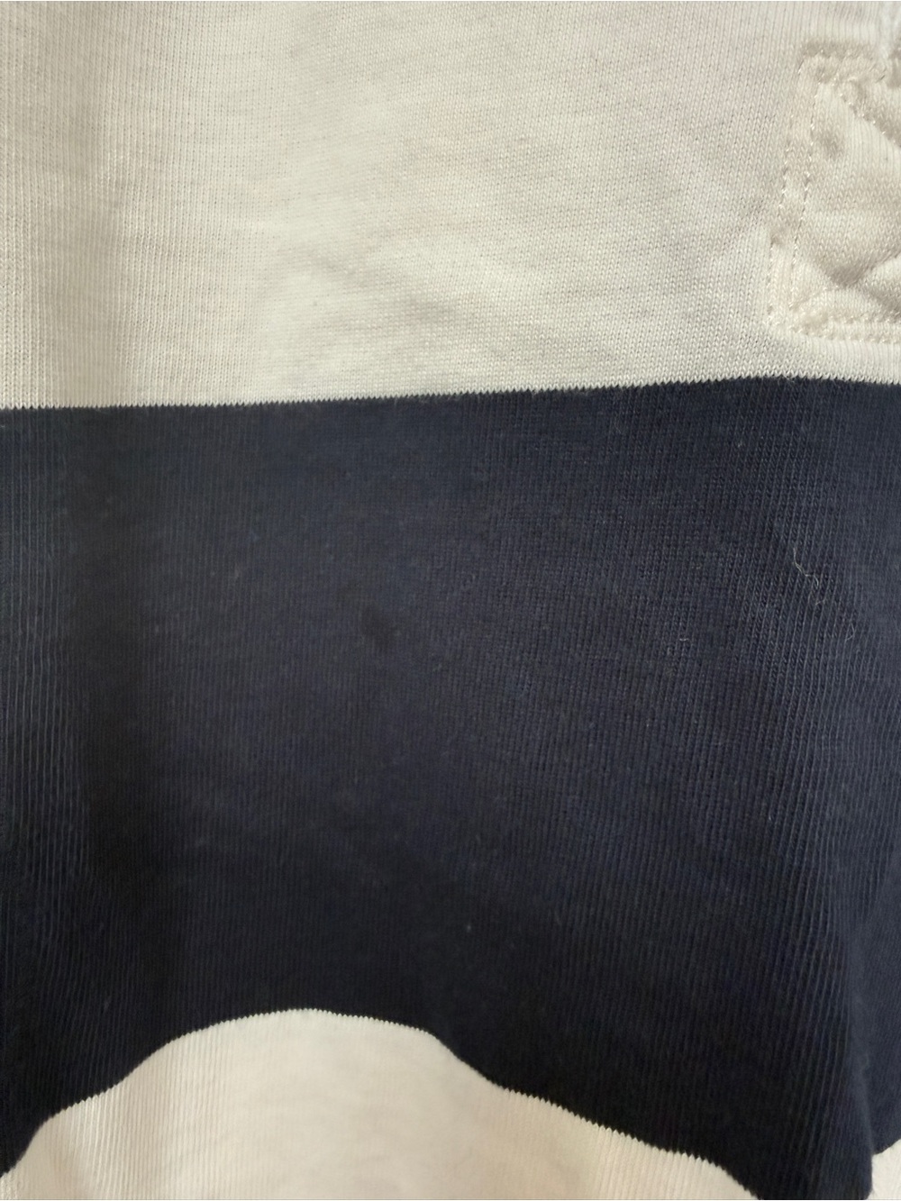 Aritzia Tna Mighty Cotton™ Lomu Polo Navy and White - Picture 7 of 8